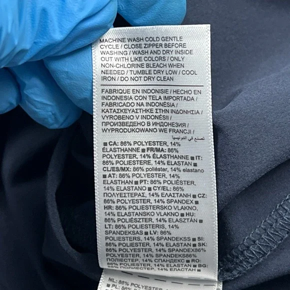 Athleta Avenue Romper Women's Medium Blue Lightweight Drawstring Stretch‎ Preppy - Picture 6 of 10